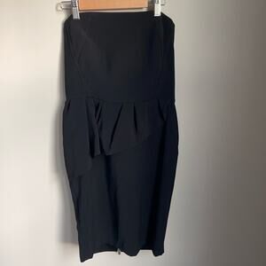 MAJE Strapless Peplum Dress